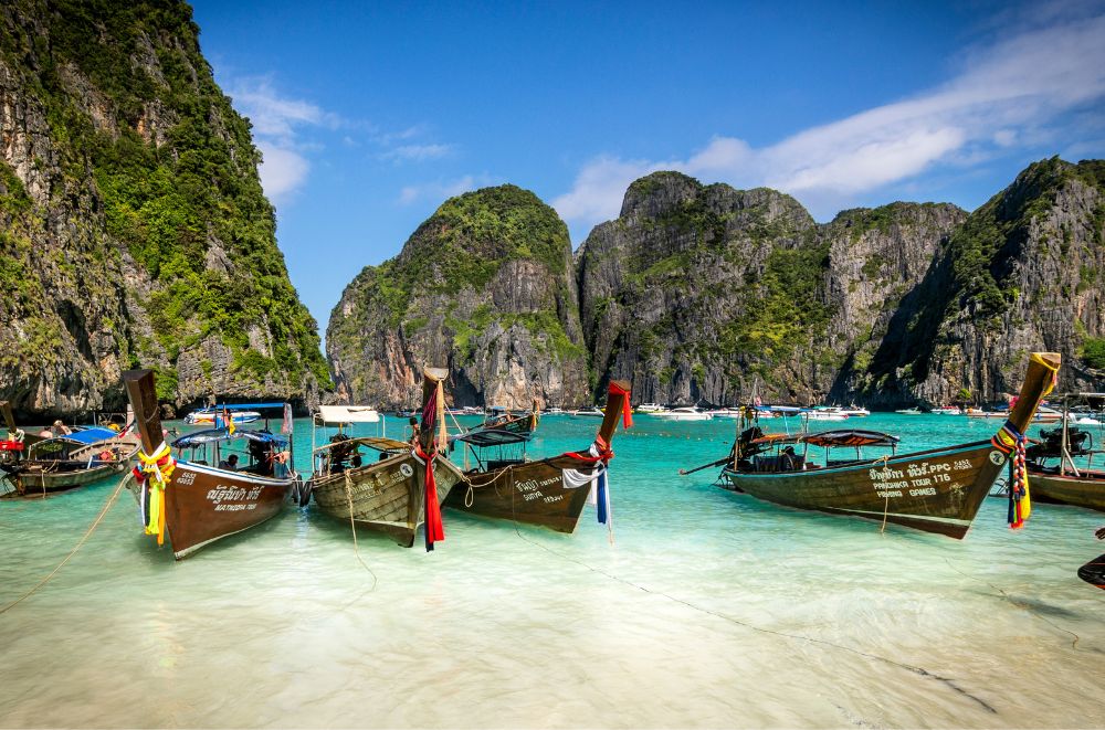Boats in Phi Phi Island