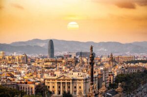Overlooking view of Barcelona