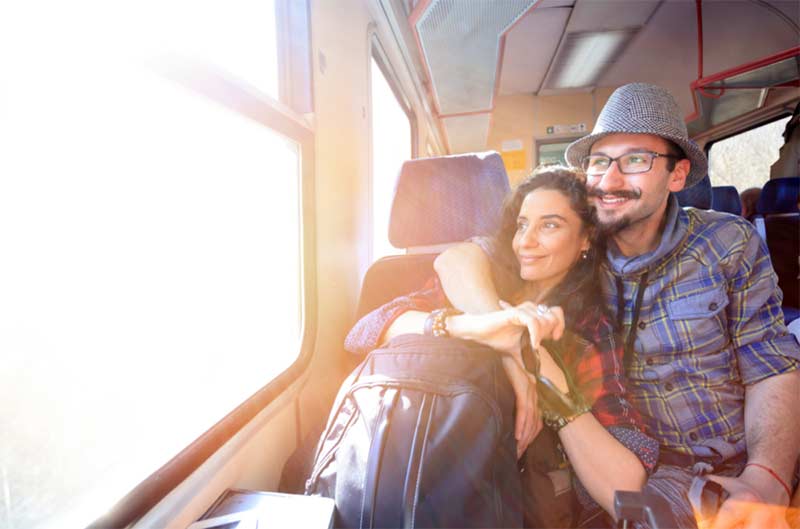 Couple travelling